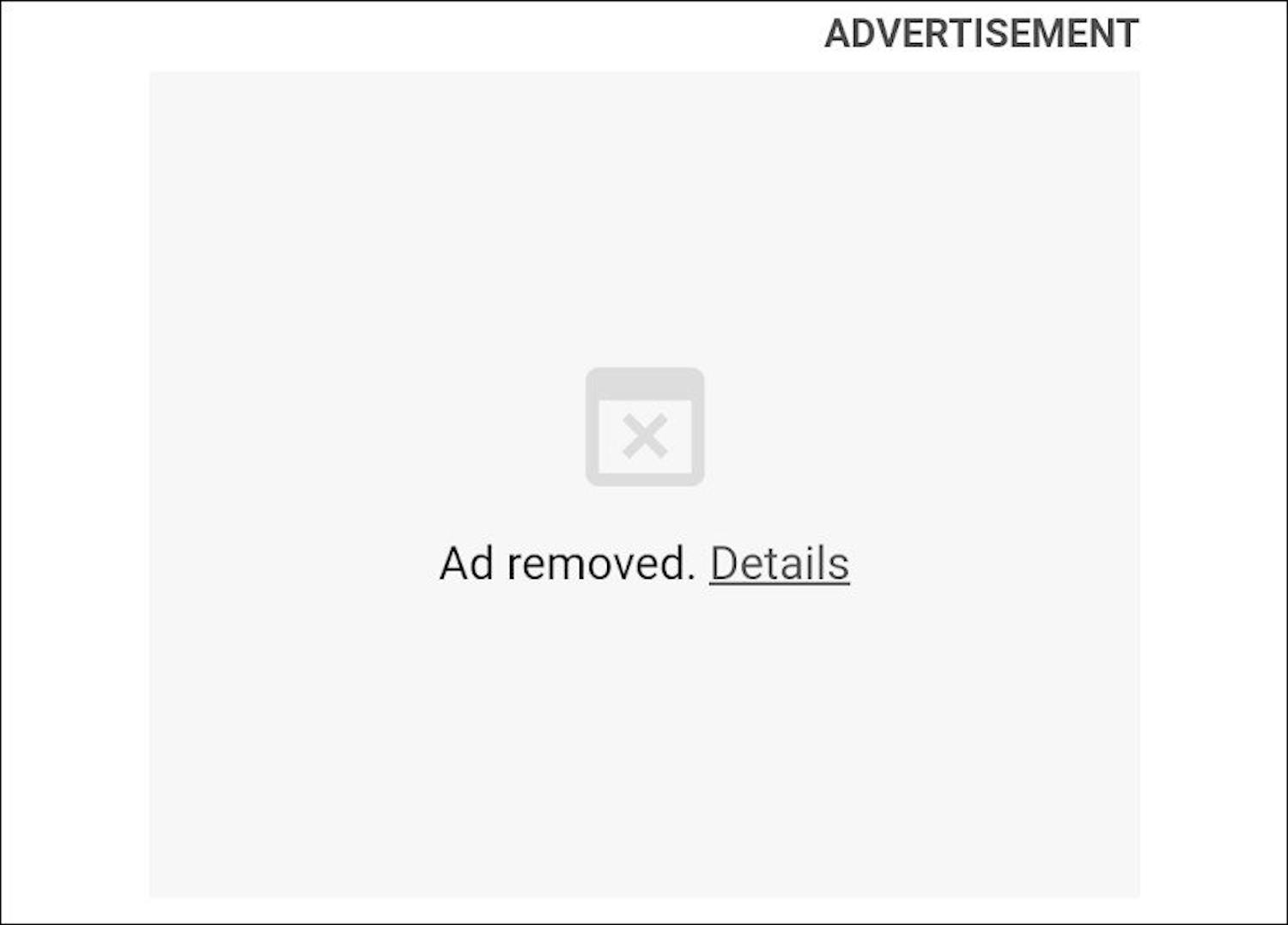 Blockerad snnons Blockerad snnons i Google Chrome